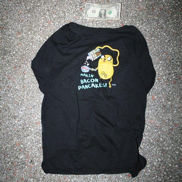 Adventure Time Lootwear Dogs T-Shirt Loot Crate Makin bacon pancakes - Picture 1 of 1